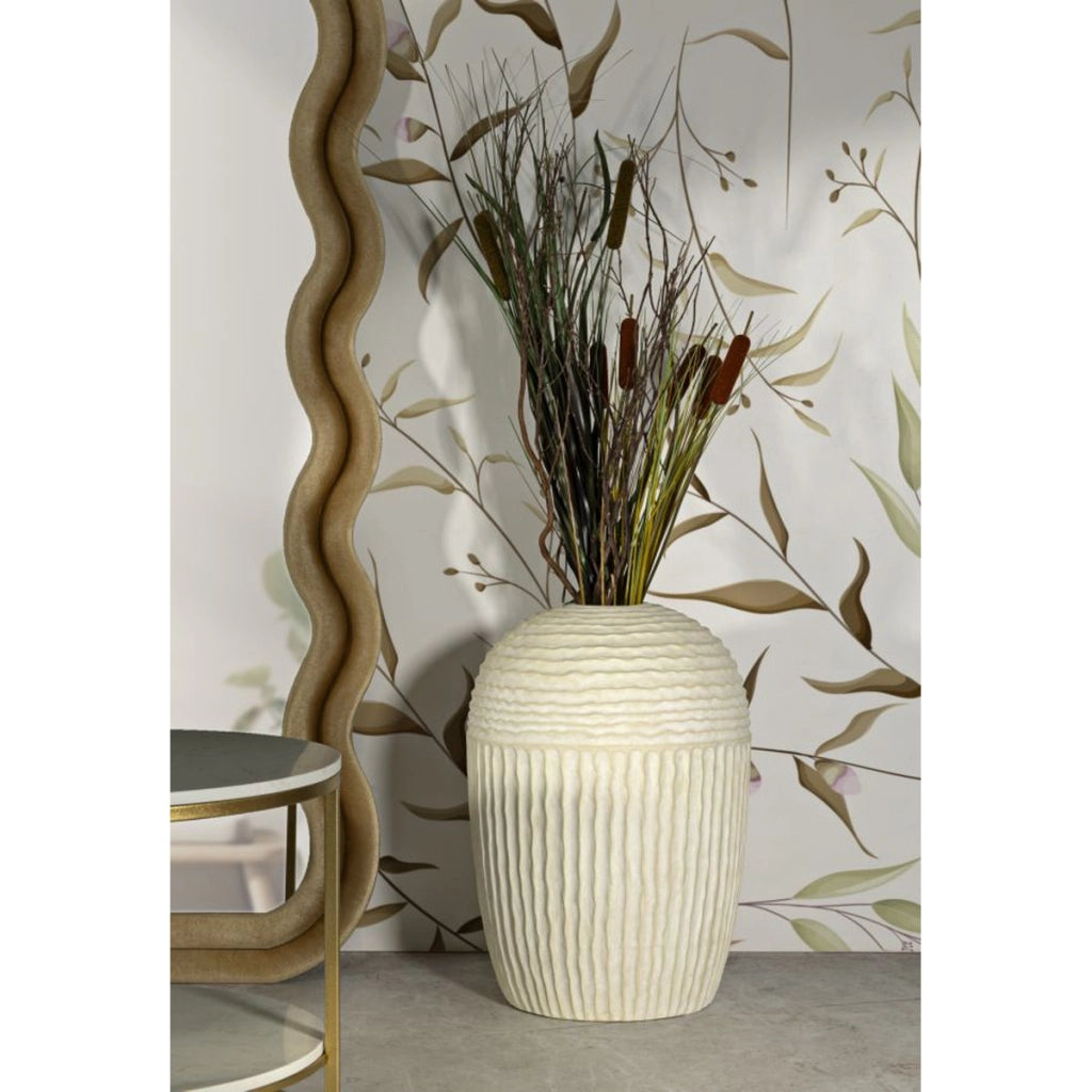 Vaso Decorativo VKH811, Beige, Poliresina, 39x39x56 cm