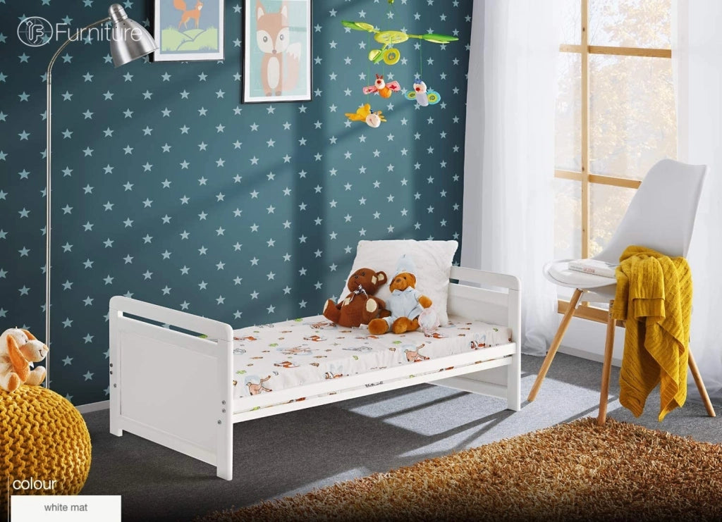 Lettino Culla 3 posizioni Cm 124 x 67 x 57H colore Bianco
