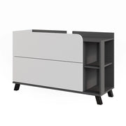 Vicco Mobiletto per lavabo Antracite/bianco 100 x 65 cm con 2 cassetti