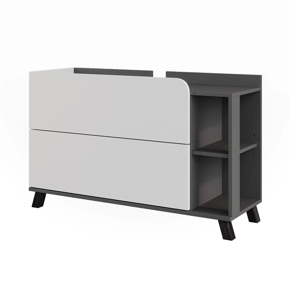 Vicco Mobiletto per lavabo Antracite/bianco 100 x 65 cm con 2 cassetti