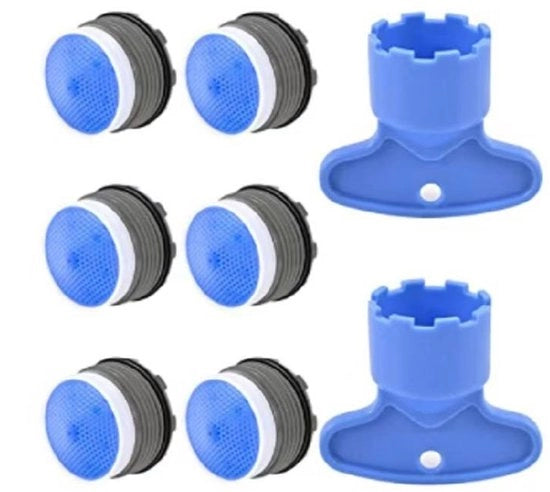 Set di 6+2 pezzi per pompe, risparmio d'acqua e regolatore di flusso, adatto per la maggior parte delle pompe