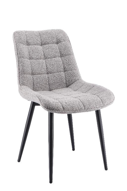 Sedia da Soggiorno o Ufficio in Velluto Arles Grigia 49,5 x 64,5 x 84,5 cm
