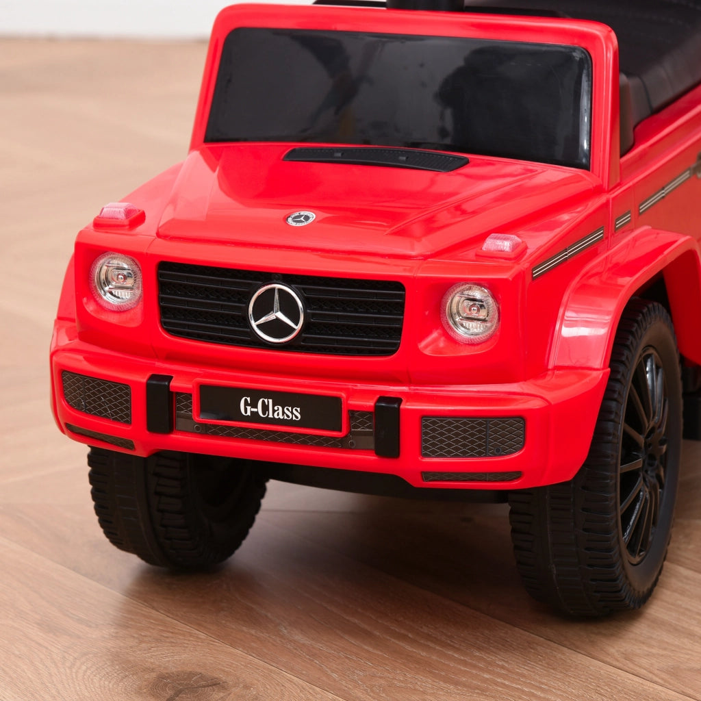 Macchina Cavalcabile a Spinta per Bambini 85,5x40,5x95 cm con Licenza Mercedes Benz G350 Tettuccio e Maniglia in PP