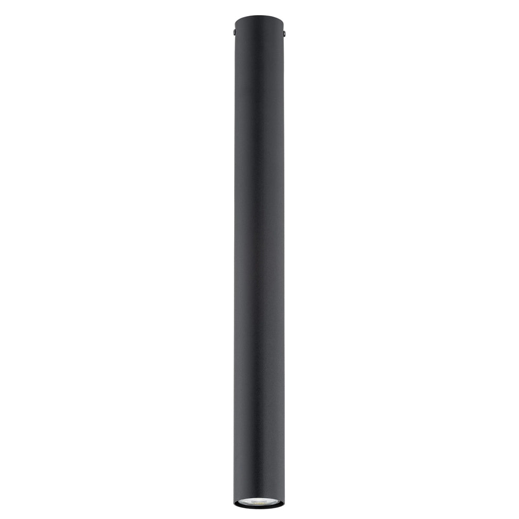 Plafoniera Moderna Faretto Marduk 1 Luce Acciaio Nero 60 Cm