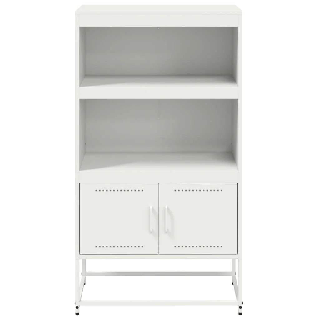 Buffet credenza cassettiera mobiletto mobile contenitore organizer cucina soggiorno salotto alto 68,5 x 38,5 x 123,5 cm acciaio bianco 02_0032482