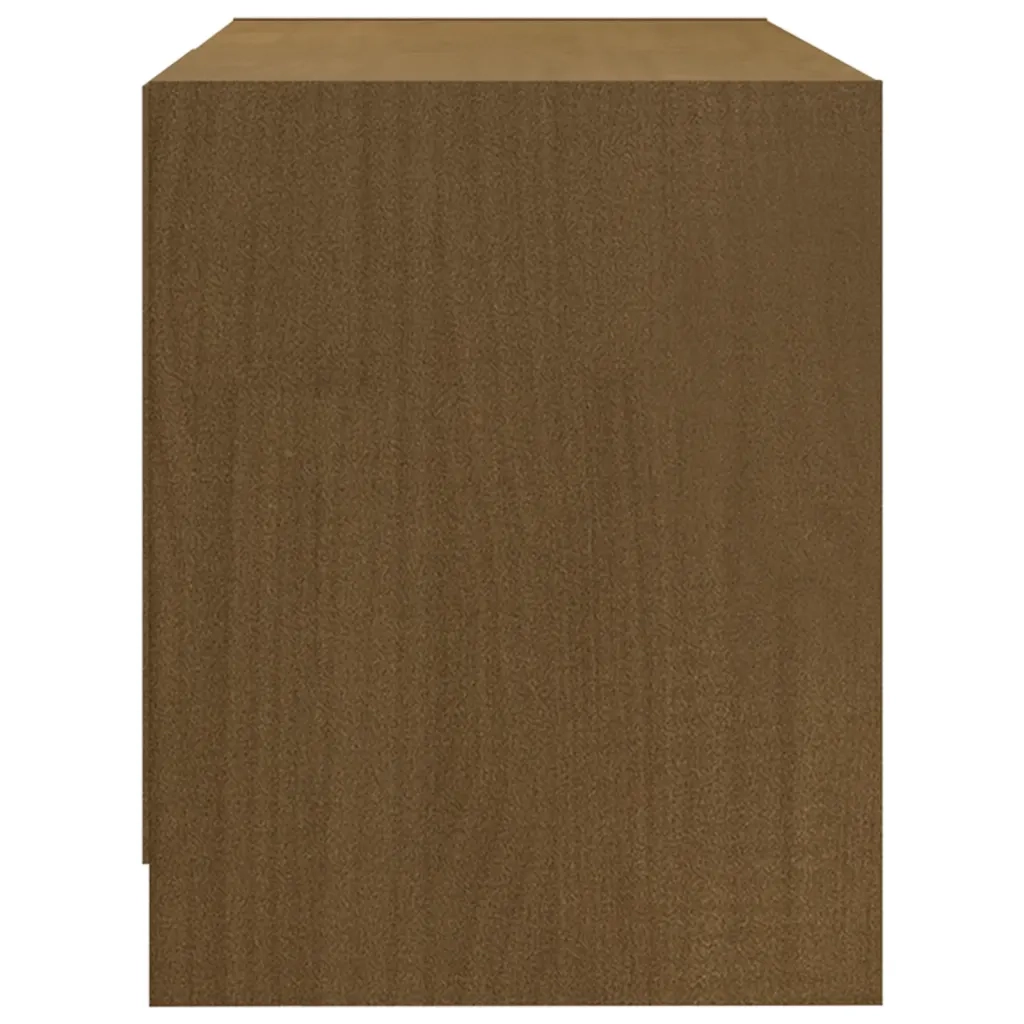 Mobile Porta TV Marrone Ambra 80x31x39 cm in Legno di Pino 809897