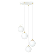 Lampada a sospensione ROYAL in acciaio bianco e oro