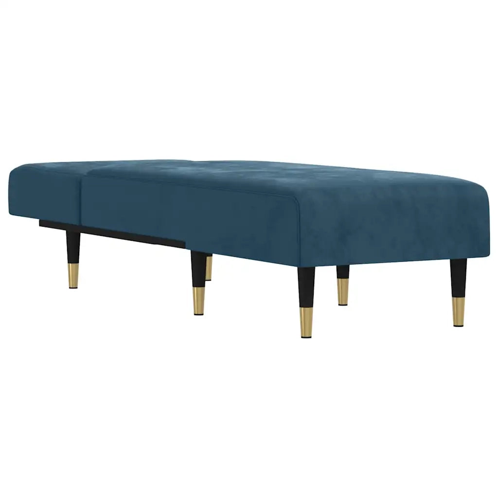 Chaise Longue in Velluto Blu 352807
