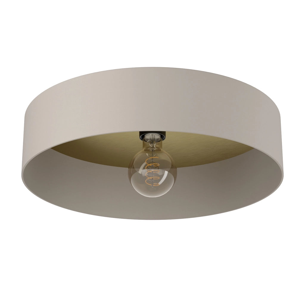 Plafoniera Minimal Duaia Acciaio Tortora 1 Luce E27