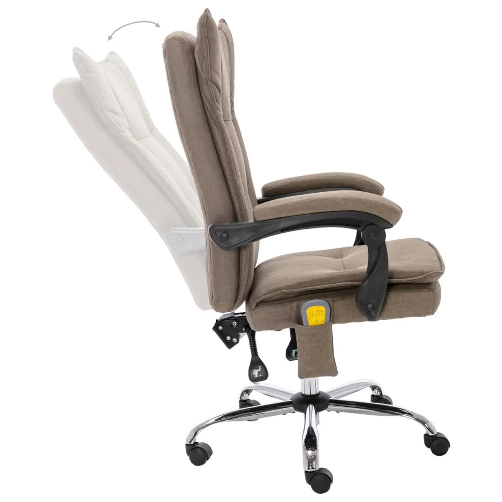Sedia Massaggiante da Ufficio Tortora in Tessuto cod mxl 27770