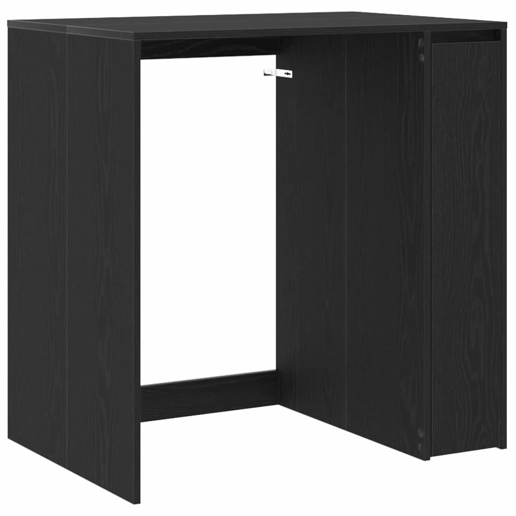 Mobiletto per lavatrice con porta Rovere Nero 87 x 60 x 89 cm 8006801