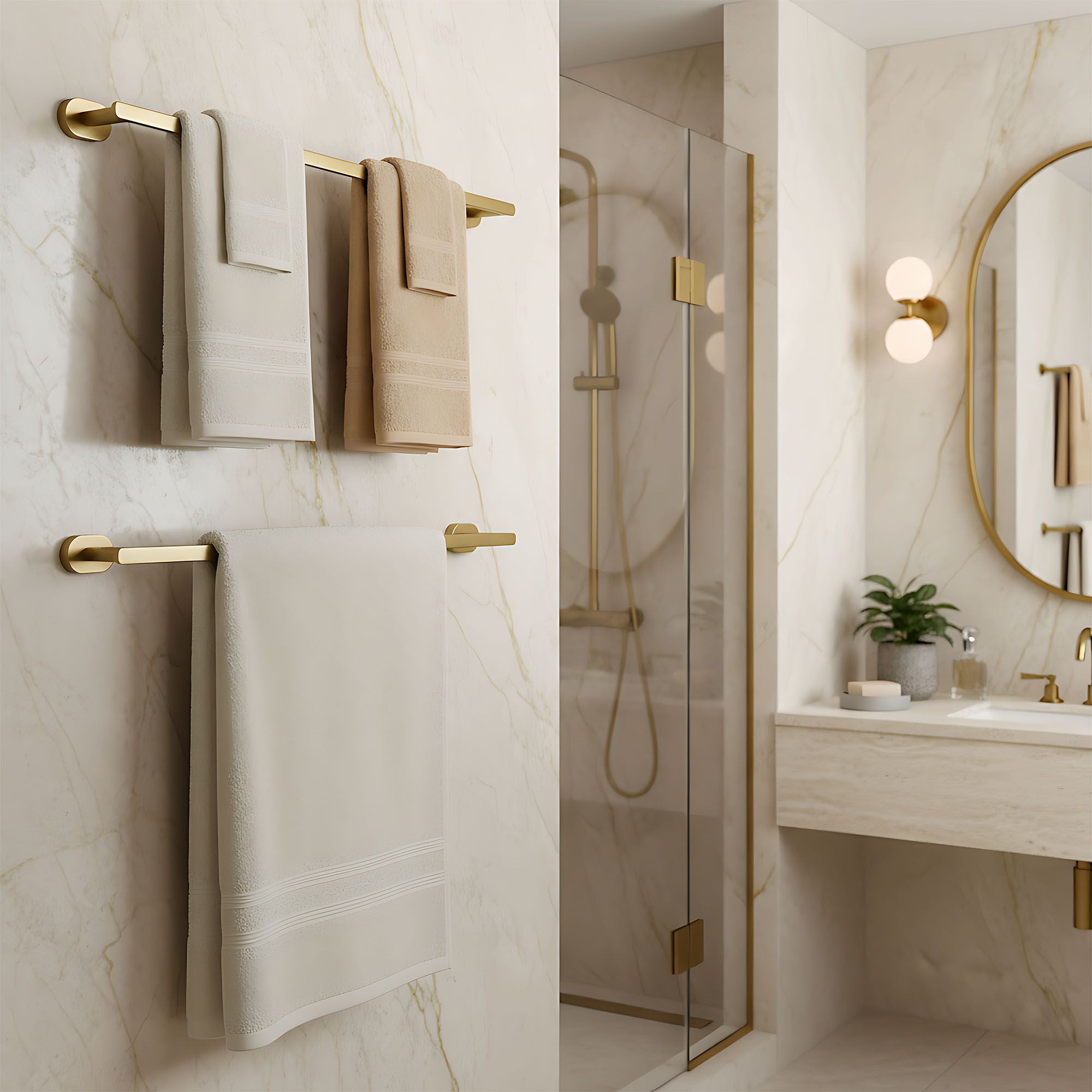 Portasciugamano Da Bagno Til 101 Brush Gold