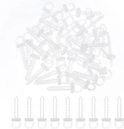 Set di 100 caps per hanger di schiuma per albero di Natale DIY con giunti decorativi trasparenti, hanger a stelo di schiuma rotondo e cordoncini di fissaggio.