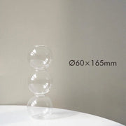 Vaso in Vetro Grande con Antiscivolo - Sostenibile - Ecologico - Decorazione da Tavola - 16,5x6 cm - Adatto per Hydrocultura - Vaso per Fiori