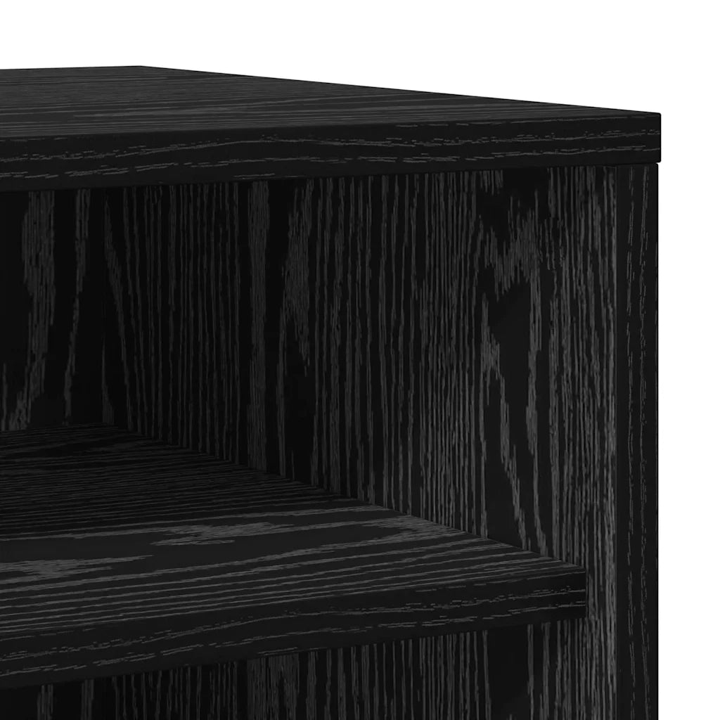 Mobile per scarpe 2 pz-Set di 2 Scarpiera Rovere Nero 32 x 35 x 70 cm