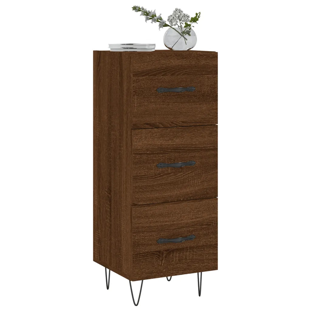 Credenza Rovere Marrone 34,5x34x90 cm in Legno Multistrato 828603