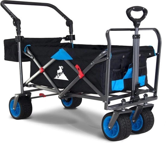 Carrello pieghevole per bambini con freno - trasportino per spiaggia e città - capienza 90L - peso massimo 120kg