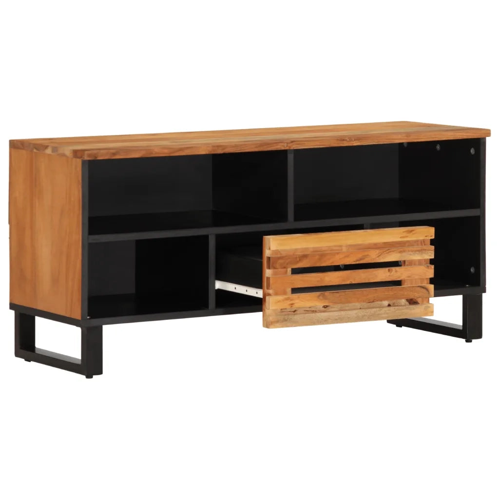 Mobile Porta TV 100x34x46 cm in Legno Massello di Acacia