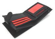 Portafoglio Uomo - Portafoglio in Pelle Liscia - Blocco RFID - Slot per Carte - Finestra per Documento di Identità - Cassetto per Monete - Progetto di Design Moderno