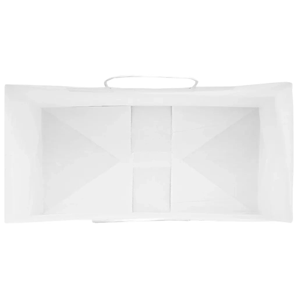 Sacchetti di Carta 50 pz con Manici Bianchi 21x11x36 cm
