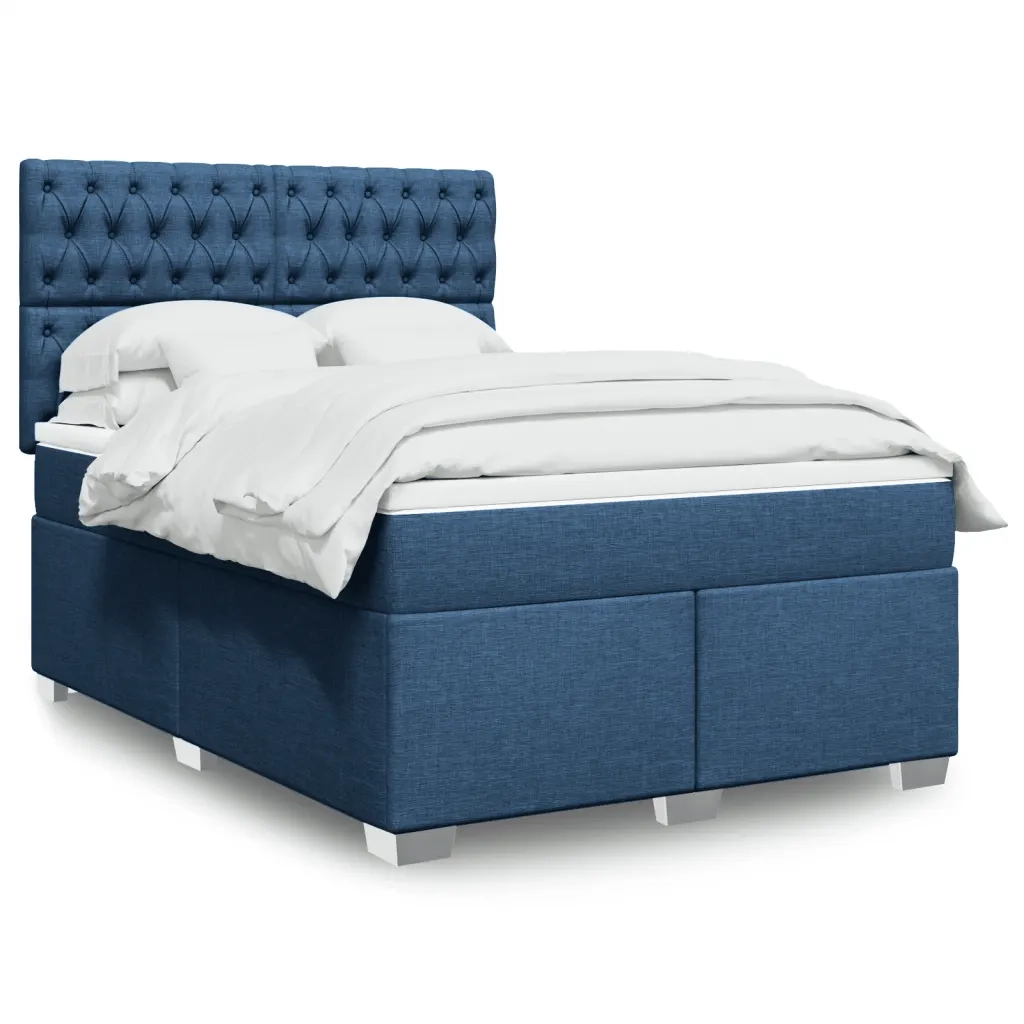 Giroletto a Molle con Materasso Blu 140x190 cm in Tessuto 3290496