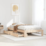 Giroletto senza Materasso 100x200 cm in Legno Massello di Pino