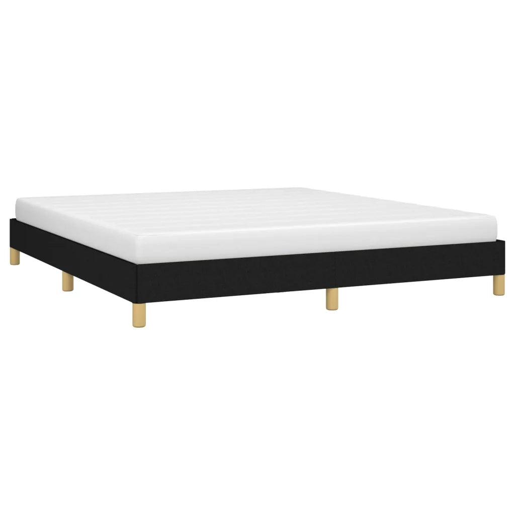 Letto matrimoniale | Letto per adulti | Giroletto senza Materasso Nero 180x200 cm in Tessuto