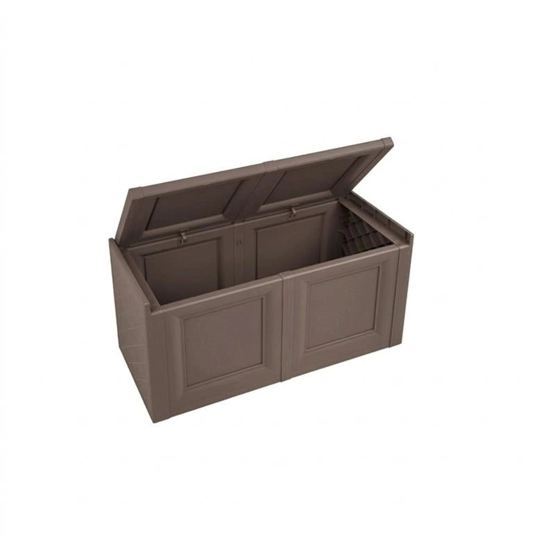 BAULE CONTENITORE DA ESTERNO WENGÉ 86X40X42 CM – CASSAPANCA COMPATTA SALVASPAZIO PER BALCONE E TERRAZZO