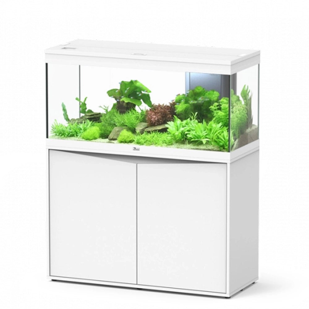 Aquatlantis Volga 180 cm103,5x42,7x50,9h - acquario completo di filtro interno, illuminazione LED e riscaldatore Colore: Bianco