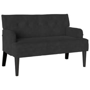 Panca Chesterfield Nero 112 x 65,5 x 75 cm Velluto CFW8501073