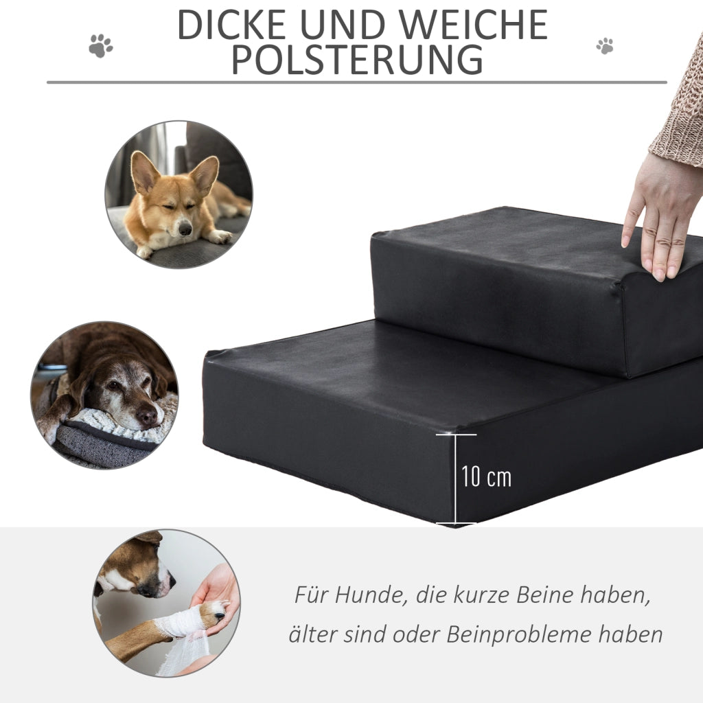 Scaletta Folding per Cani e Gatti 2 Gradini 20 cm ¨C zephmum ¨C Nero