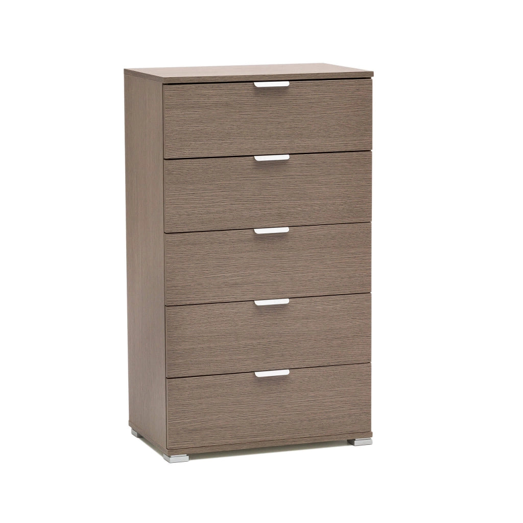 Cassettiera 5 cassetti in Legno Composito cm 60x38x103 - CLIFF