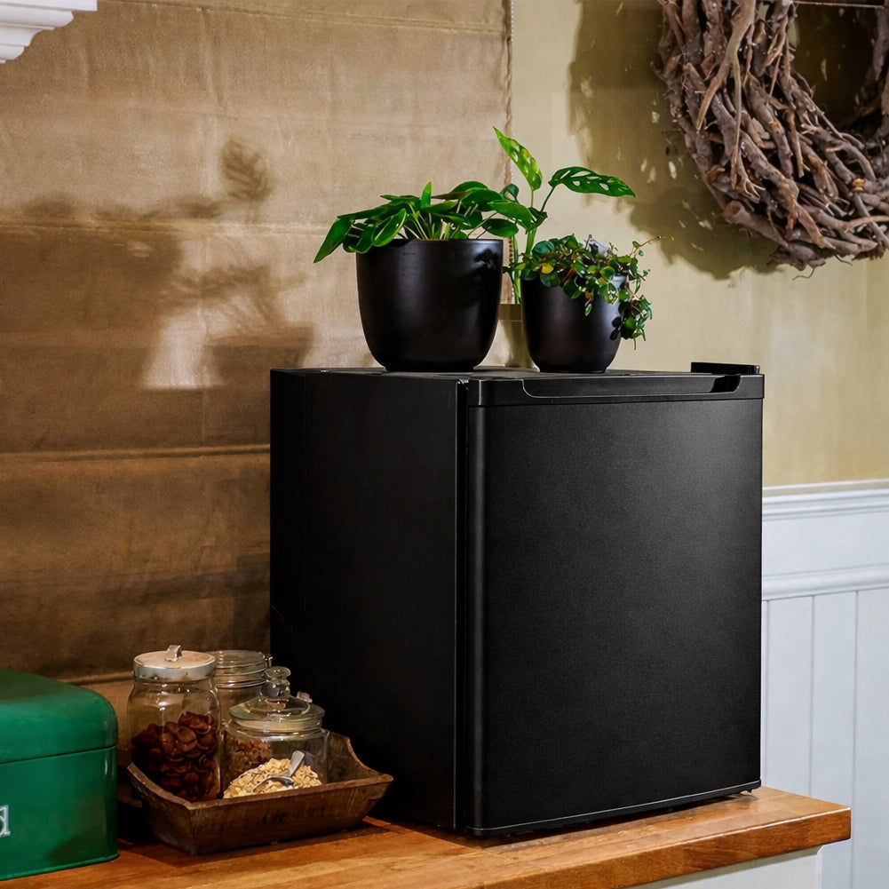 Frigorifero Elettrico Minifrigo Minibar 45 Lt Altezza 50 cm con Ghiacciaia Nero