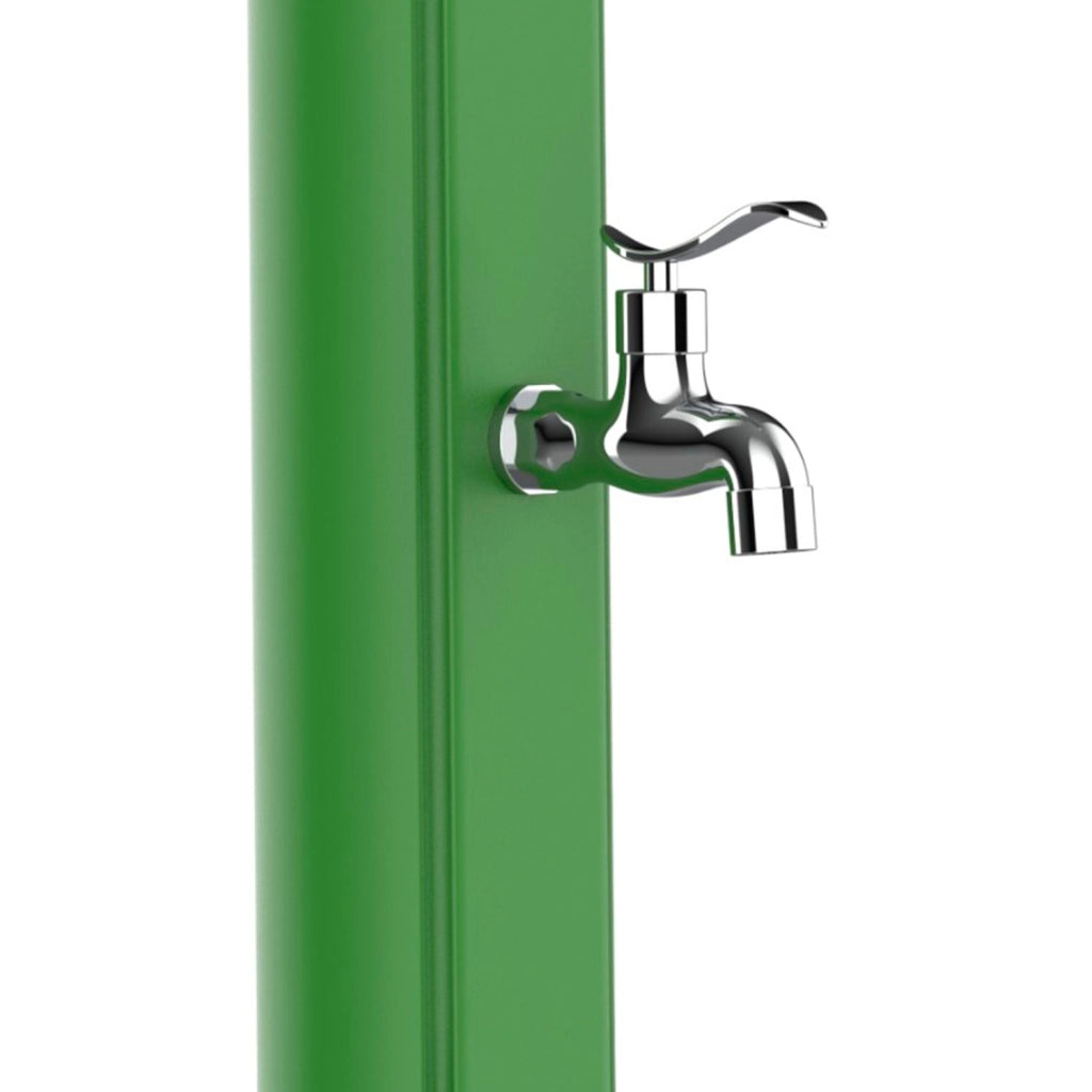 MPC Doccia Verde RAL3028 in Polietilene HD con Riscaldamento Solare Altezza 226 cm e Serbatoio da 25 Litri Modello Rio