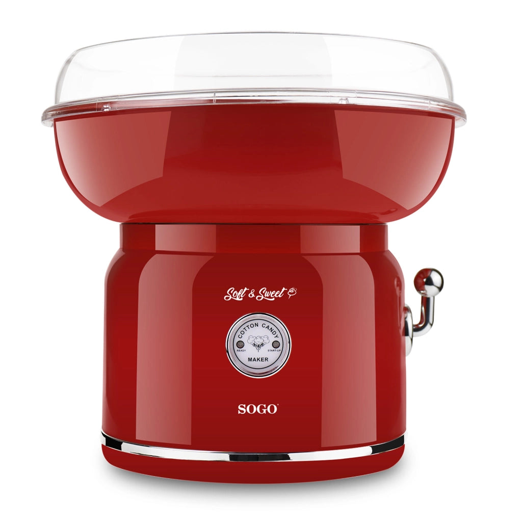 SOGO Macchina per Zucchero Filato 500W Design Retrò, Facile da Usare, Per Feste e Bambini, Include Cucchiaio Dosatore
