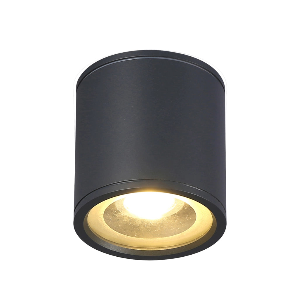 Plafoniera esterna Tormi Italux GU10 35W nera IP54