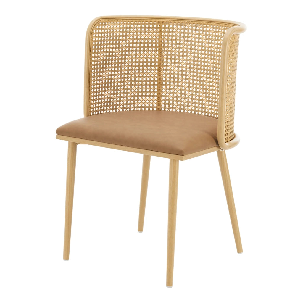 Set di 2 sedie da pranzo 75 x 52 x 49 cm marrone 03_0006723