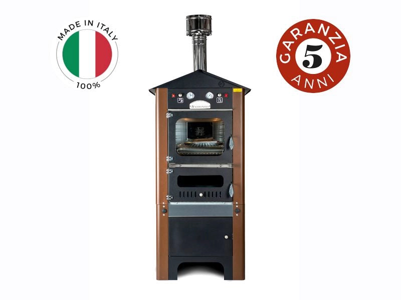 Forno a legna da esterno Raggio 80 marrone Rossofuoco con carrello