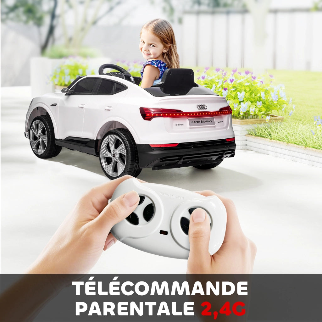 Automobile Elettrica per Bambini Audi e-tron Sportback ¨C zephmum ¨C Bianco