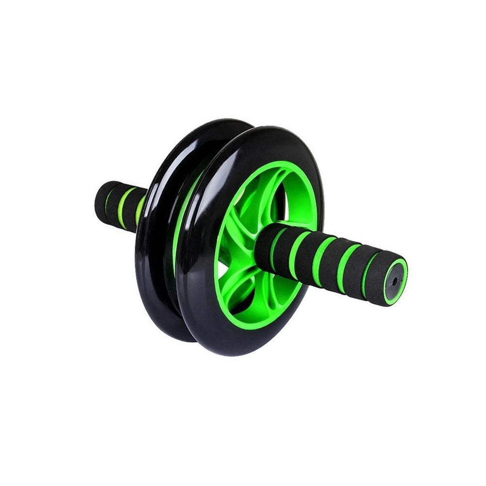 Trade Shop - Doppia Ruota Per Allenamento Muscoli Addominali Con Tappetino Palestra Fitness -