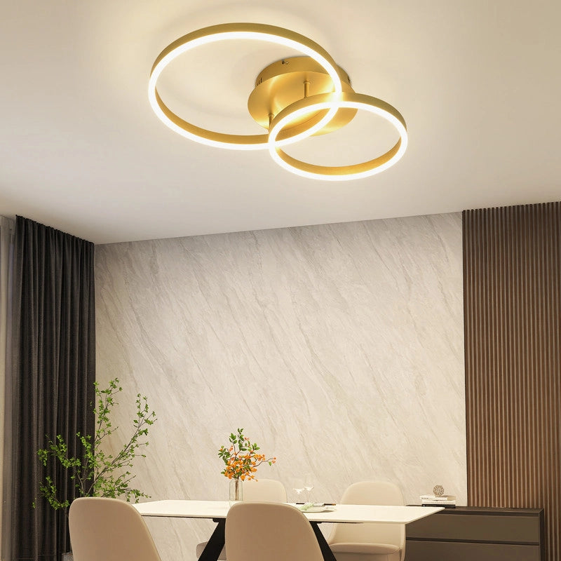 ZMH Lampada da soffitto plafoniera LED dorata dimmerabile 46W telecomando per camera letto soggiorno sala pranzo