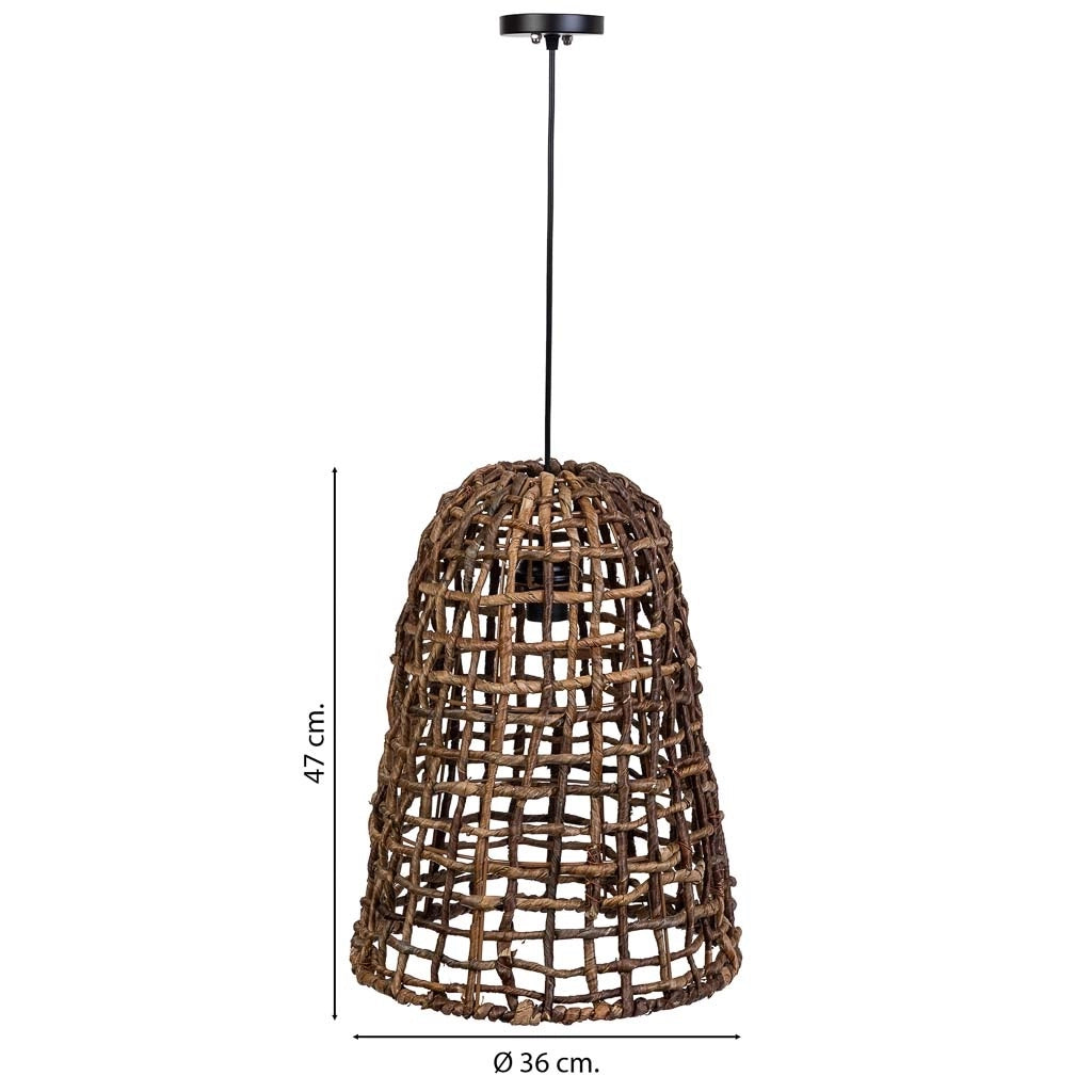 Lampada da soffitto in foglia di banano naturale marrone, D36x47h cm