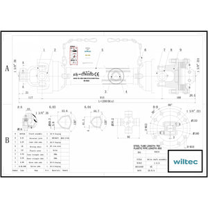 Albero cardanico T6 Giunto cardanico 1200-1320mm 830Nm 540rpm Cardano 74kW (100CV) 2x 1 3/8" Z6 Z21