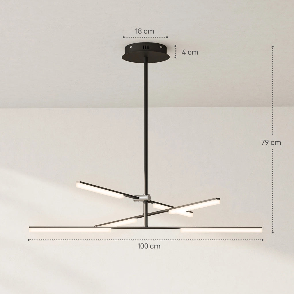 Lampadario LED Moderno a Sospensione ¨C Zephmum ¨C Acrilico Bianco ?100x79 cm