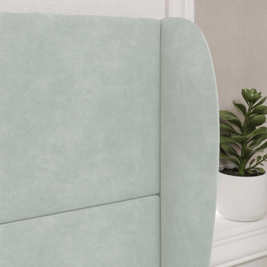 Orecchia della Testata Grigio chiaro 80 x 23 x 6 cm Velluto CFW2995052