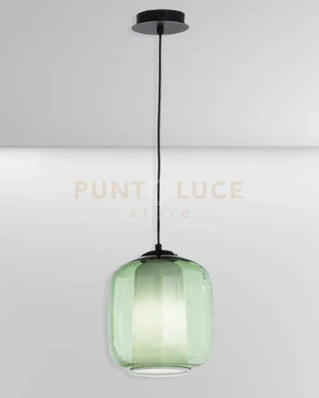 SOSPENSIONE VERVE-2 1 LUCE VERDE ATTACCO E14 SENZA BASE D' ATTACCO D.20CM H.19CM