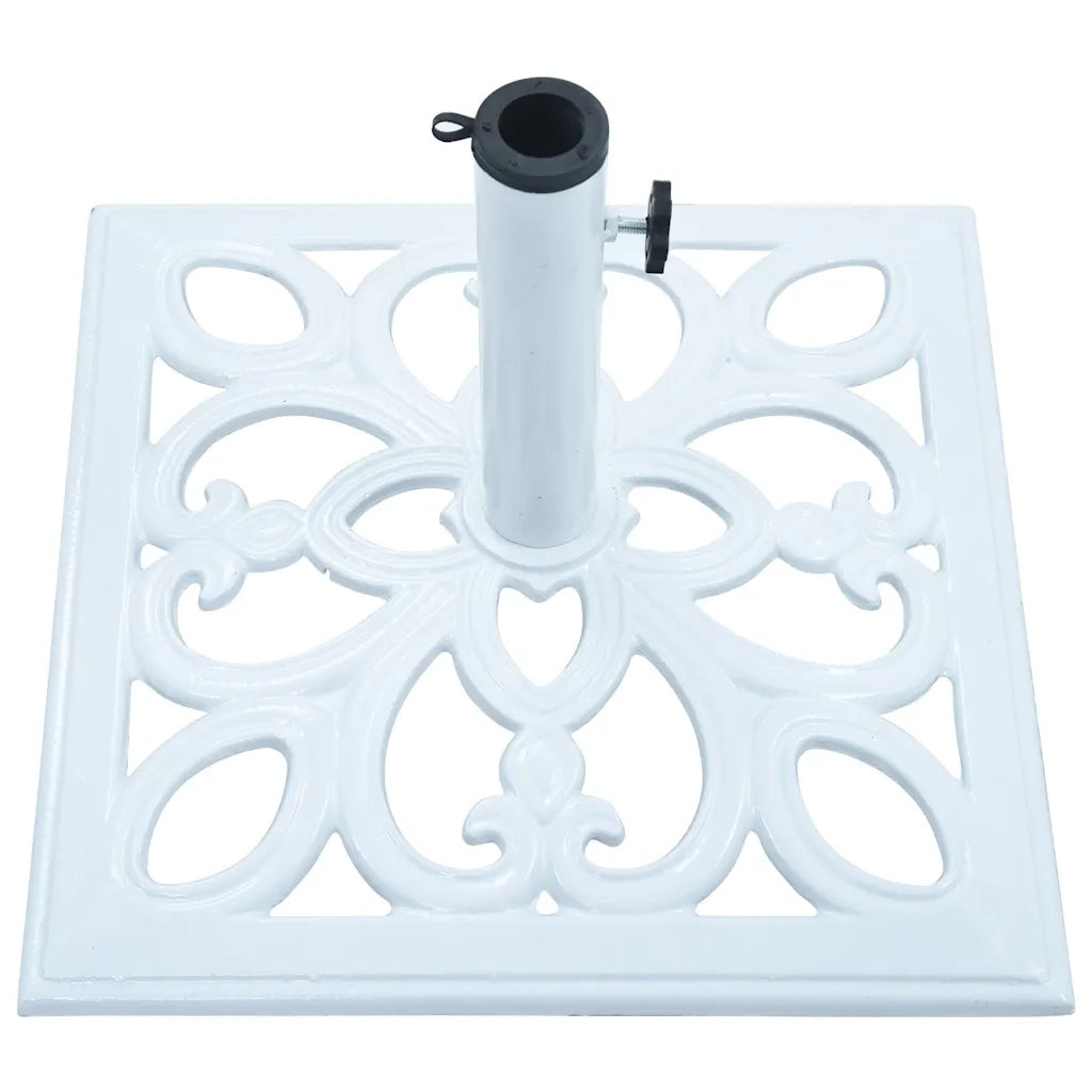 Base Ombrellone-Supporto per ombrellone Bianca 12 kg 49 cm in Ghisa