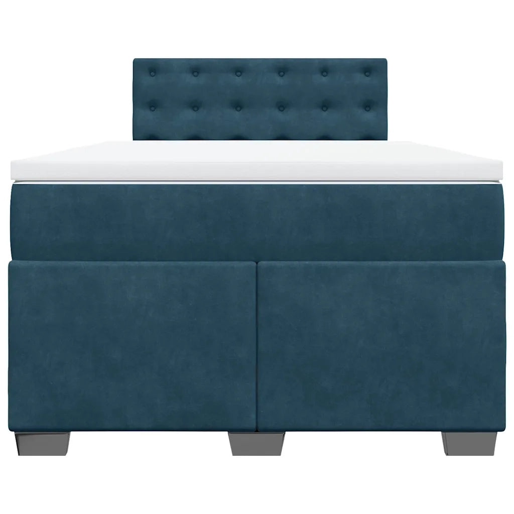Giroletto a Molle con Materasso Blu 120x190 cm in Velluto 3288574