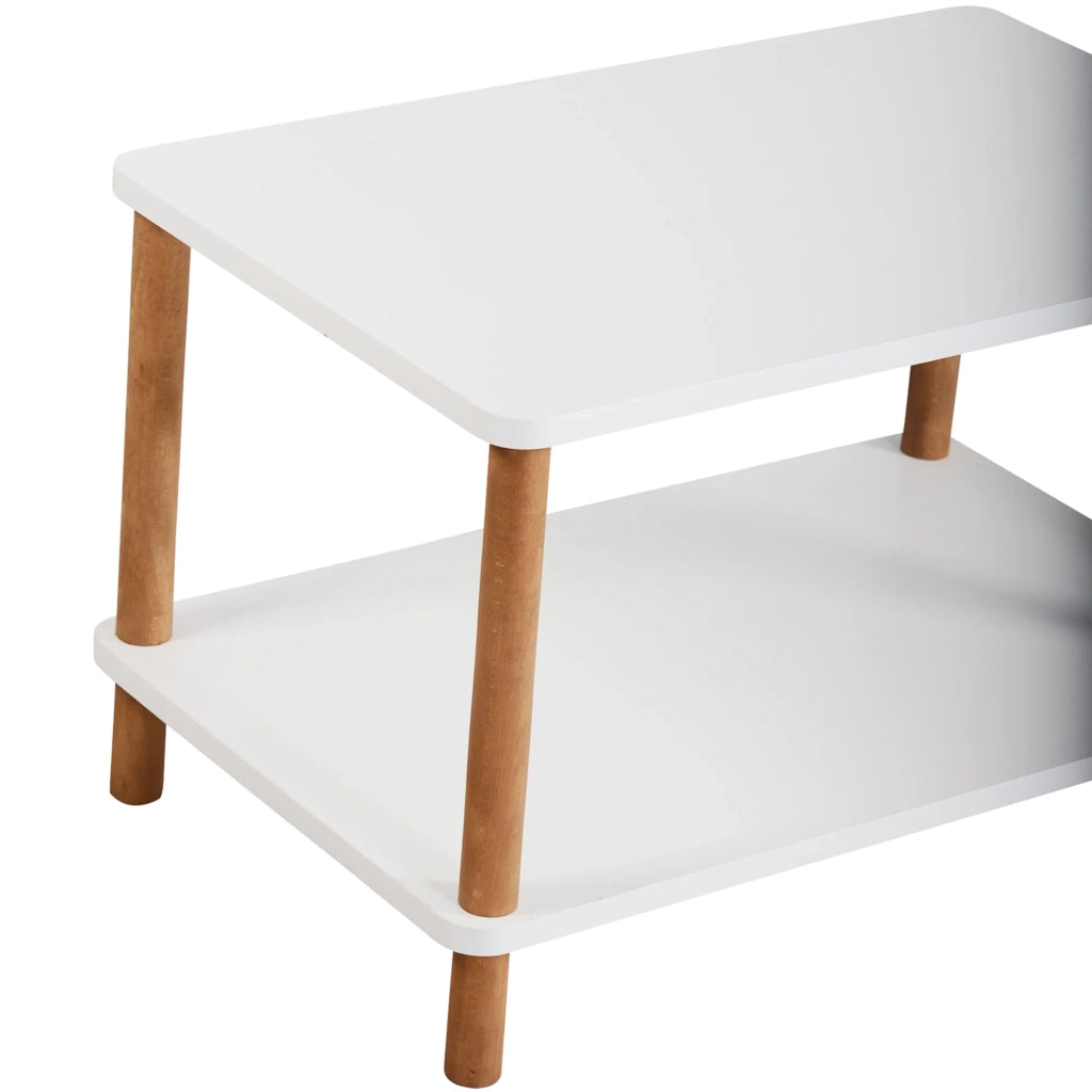 Tavolino rettangolare 43 x 70 x 44 cm bianco 03_0008489
