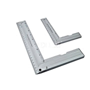 Trade Shop - Coppia Squadra Squadratrice In Alluminio Kit 2 Pezzi Con Bolla E Angolo 45° -